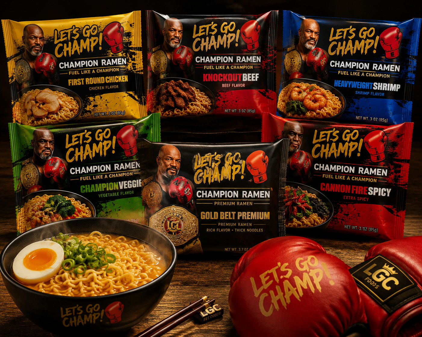 LGC Champion Ramen lineup